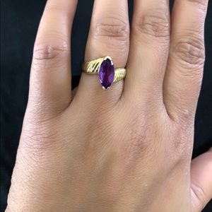 Marquise Amethyst set in SOLID 10k